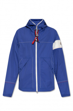 Moncler blue alshat hot sale hooded shell jacket